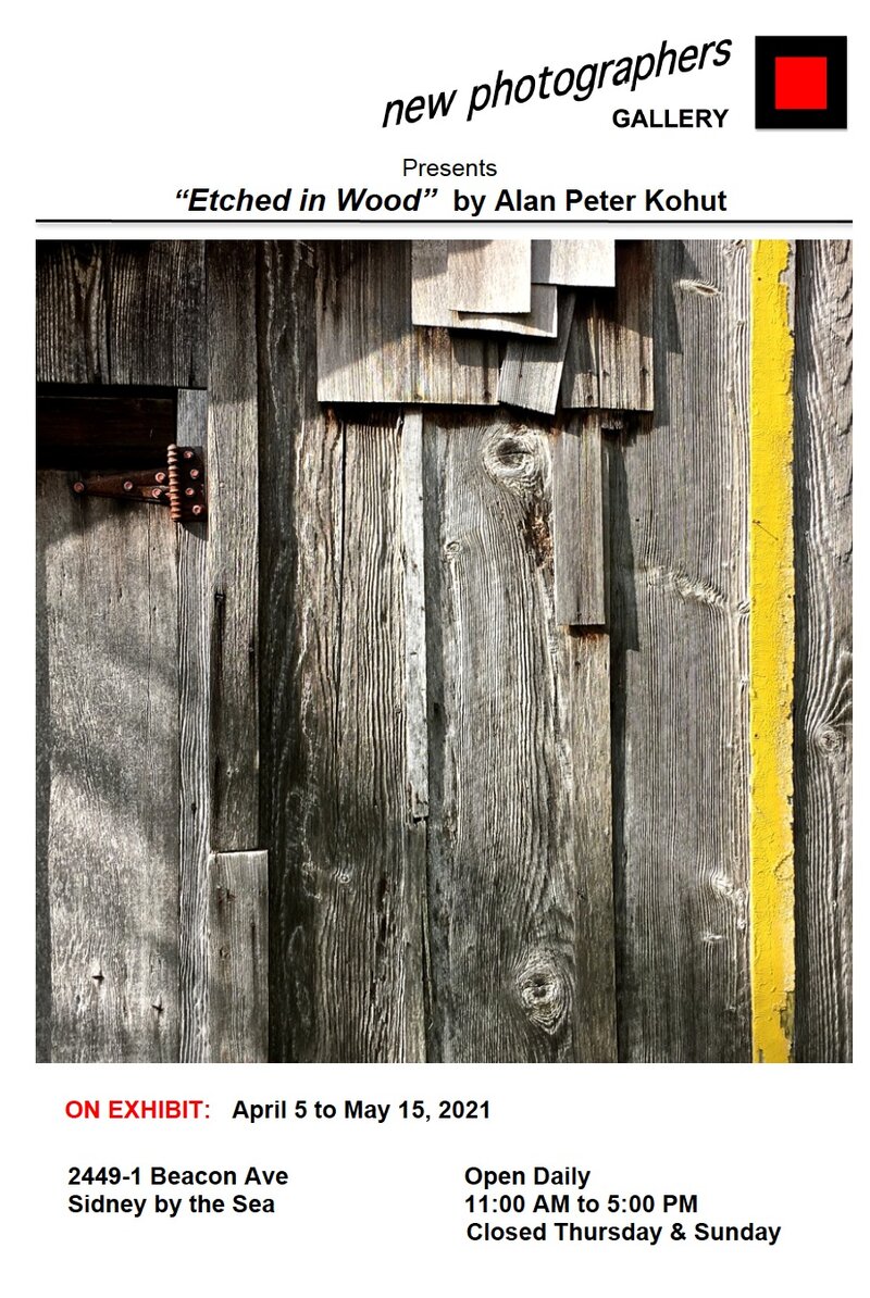Etched in Wood: Alan Peter Kohut,  (photographer) @ new photographers GALLERY Apr 13 2021 - May 9th @ new photographers GALLERY