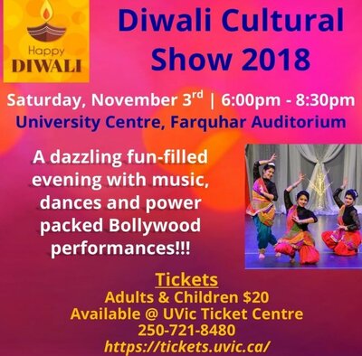 Diwali Cultural Show @ The Farquhar at UVic Nov 3 2018 - Jul 15th @ The Farquhar at UVic