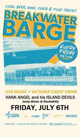 HANK ANGEL and his ISLAND DEVILS at the Breakwater Barge!: HANK ANGEL and his ISLAND DEVILS @ The Breakwater Barge Jul 6 2018 - May 6th @ The Breakwater Barge