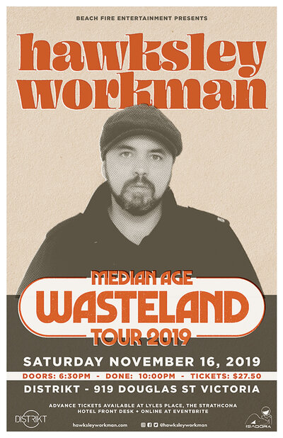 Hawksley Workman @ Distrikt Nov 16 2019 - May 6th @ Distrikt