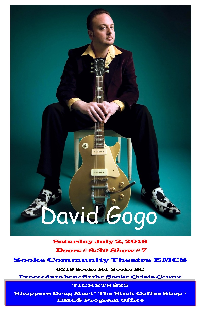 David Gogo @ Sooke Community Theatre at EMCS - Jul 02, 2016