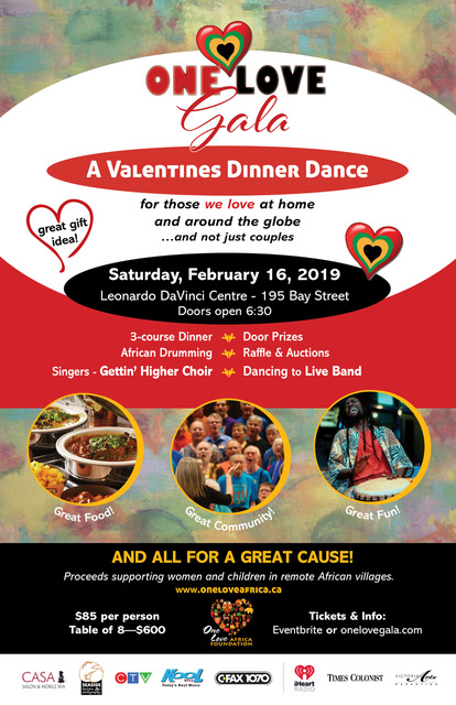 OneLove Valentines Dinner Dance Gala: The Gettin' Higher Choir, Wicked Ways @ Leonardo da Vinci Centre Feb 16 2019 - May 7th @ Leonardo da Vinci Centre