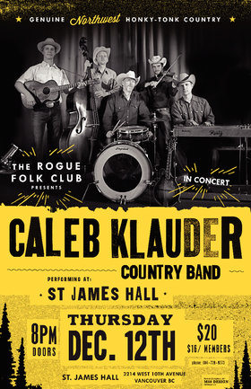 Caleb Klauder Country Band @ St. James Community Hall Dec 12 2013 - Jun 23rd @ St. James Community Hall