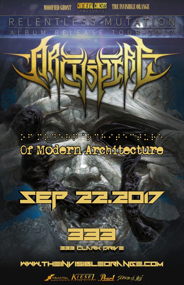 Archspire, Of Modern Architecture @ Club 333 Sep 22 2017 - May 5th @ Club 333