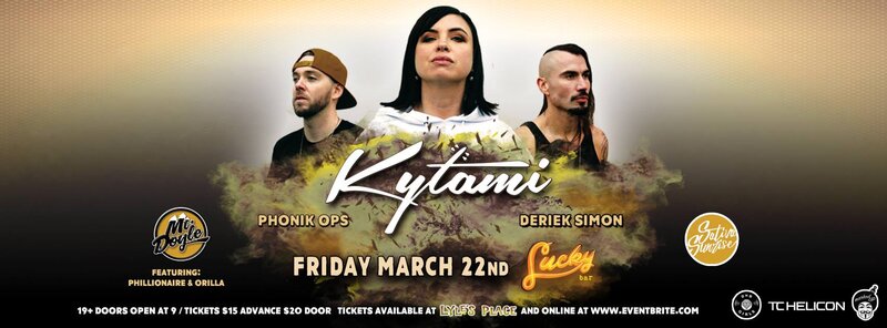 Kytami, Mt. Doyle, Sativa Sunrise, Orrie Tetoga Falesau @ Lucky Bar - Mar 22, 2019