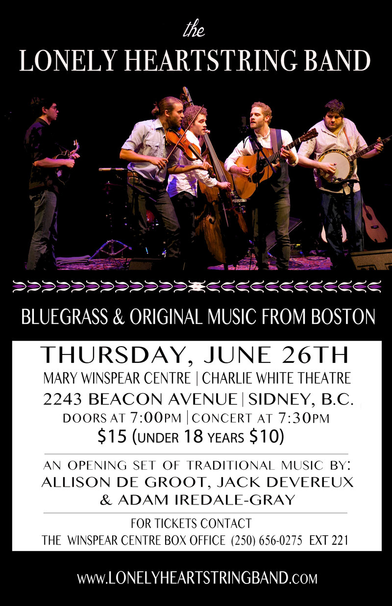 Lonely Heartstring Band @ Mary Winspear Centre Jun 26 2014 - May 7th @ Mary Winspear Centre
