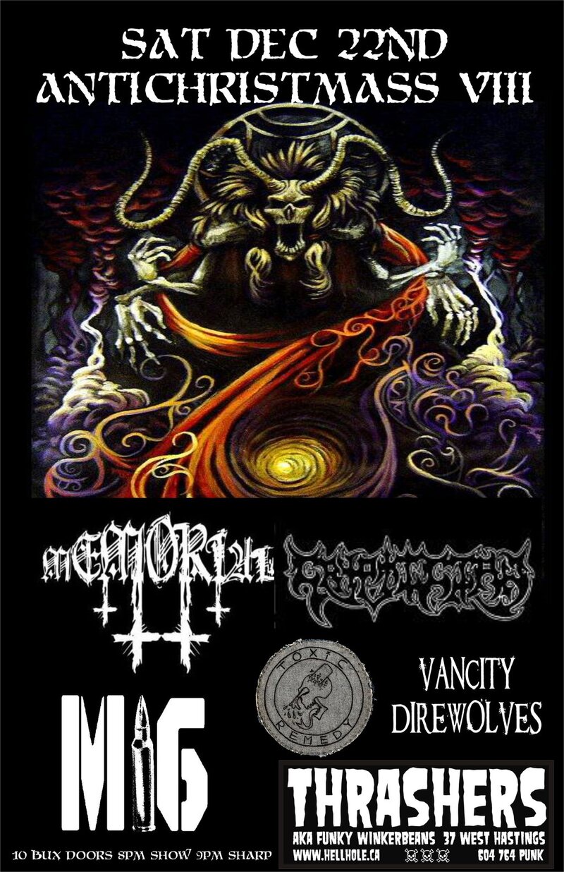 Memorial, M16, Cryptician, Toxic Remedy, VANCITY DIREWOLVES @ Funky Winker Beans Dec 22 2012 - May 10th @ Funky Winker Beans