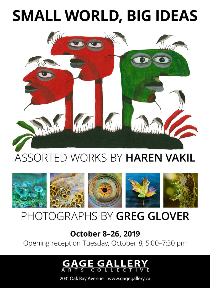 Haren Vakil, Greg Glover @ Gage Gallery Arts Collective Oct 8 2019 - May 5th @ Gage Gallery Arts Collective