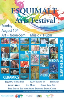 Esquimalt Arts Festival @ Esquimalt Gorge Park  1070 Tillicum RD Aug 10 2014 - Jun 8th @ Esquimalt Gorge Park  1070 Tillicum RD