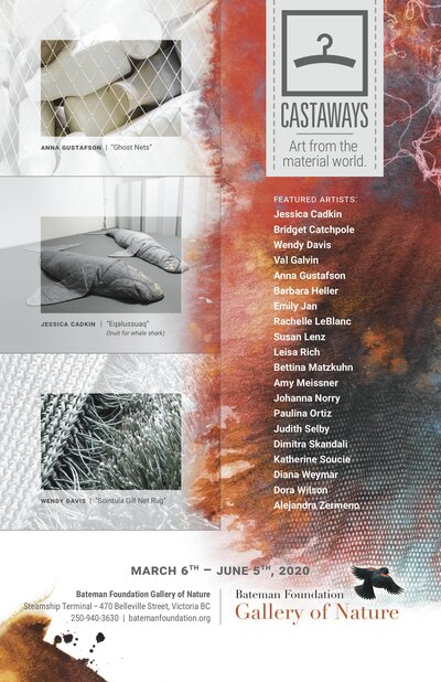 Castaways Opening Weekend: Jessica Cadkin, Bridget Catchpole, Wendy Davis, Val Galvin, Anna Gustafson , Barbara Heller, Emily Jan, Rachelle LeBlanc, Susan Lenz, Leisa Rich, Bettina Matzkuhn, Amy Meissner, Johanna Norry, Paulina Ortiz, Judith Selby, Dimitra Skandali, Katherine Soucie, Diana Weymar, Dora Wilson, Alejandra Zermeno @ Bateman Gallery - Mar 07, 2020
