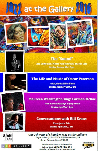 Jazz at the Gallery: Roy Styffe @ Art Gallery Of Greater Victoria - Jan 31, 2016