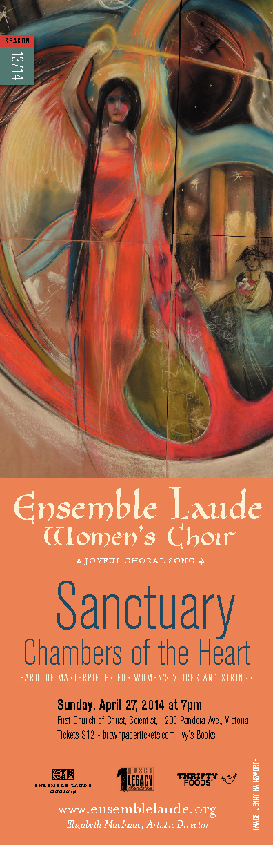 Gala Concert ~ Sanctuary: Chambers of the Heart: Ensemble Laude, Elizabeth MacIsaac (Artistic Director) @ First Church of Christ, Scientist - Apr 27, 2014