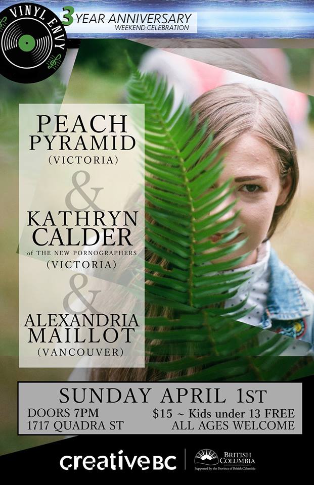 Peach Pyramid, Kathryn Calder, Alexandria Maillot @ Vinyl Envy Apr 1 2018 - May 6th @ Vinyl Envy