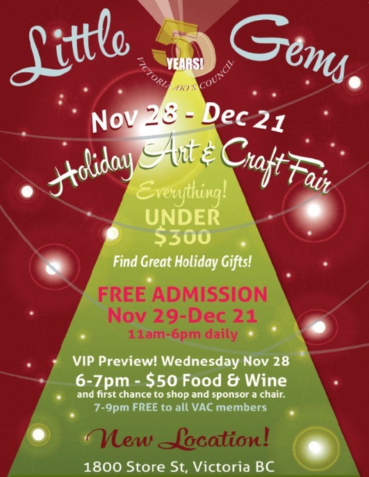 Little Gems Art & Craft Fair @ Victoria Arts Council Nov 28 2018 - Jun 6th @ Victoria Arts Council