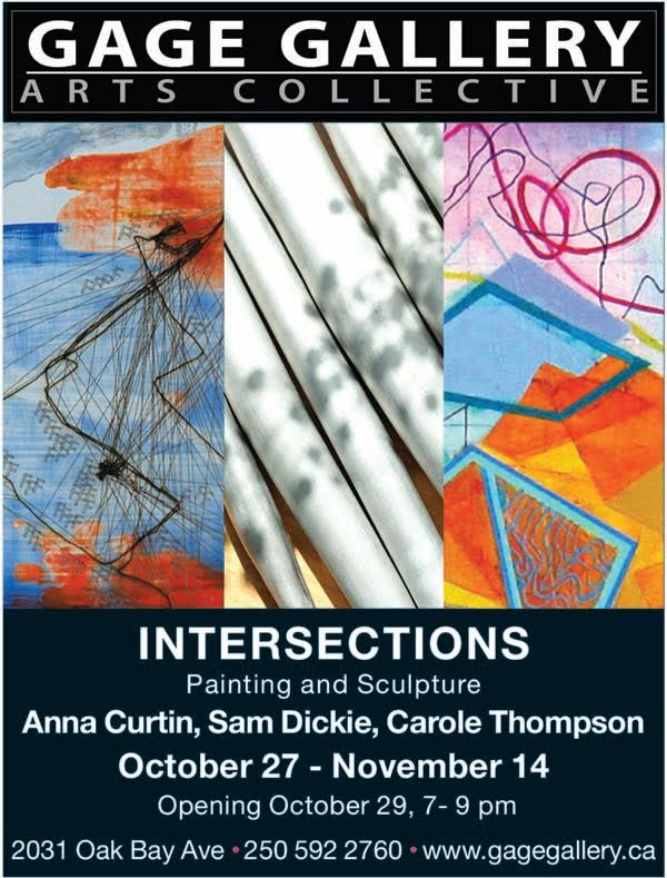 INTERSECTIONS: Anna B Grant, Samantha Dickie, Carole Thompson @ Gage Gallery Arts Collective Oct 27 2015 - May 5th @ Gage Gallery Arts Collective