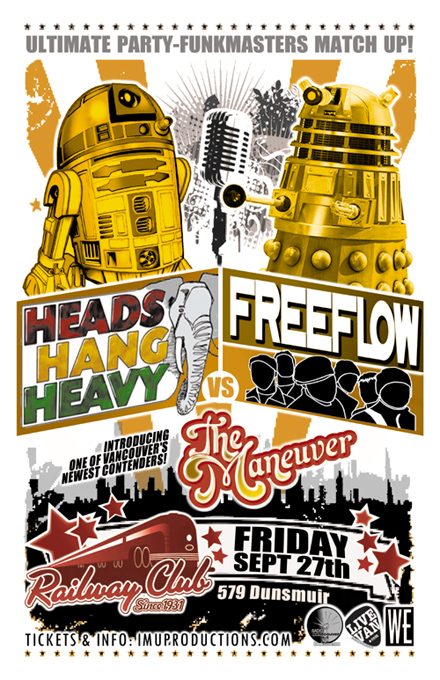 Heads Hang Heavy, Freeflow, The Maneuver @ Railway Club Sep 27 2013 - May 7th @ Railway Club
