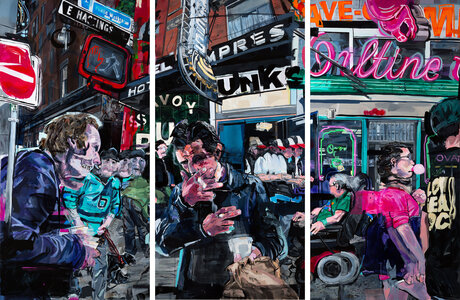 East Hastings - Triptych by 
Mitchell Villa