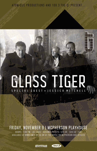 Glass Tiger, Jessica Mitchell @ McPherson Playhouse Nov 9 2018 - May 6th @ McPherson Playhouse