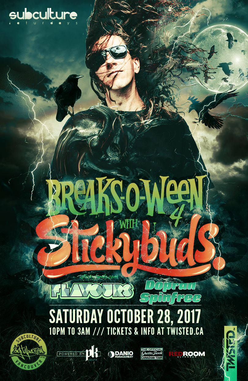 Breaks-O-Ween 4 w/: STICKYBUDS, Flavours @ The Red Room Oct 28 2017 - Jun 24th @ The Red Room