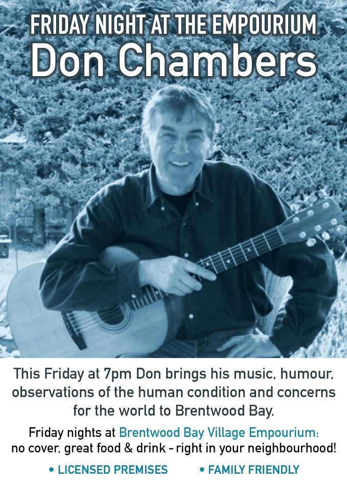 Friday Night at the Empourium: Don Chambers @ Brentwood Bay Village Empourium - Oct 07, 2016
