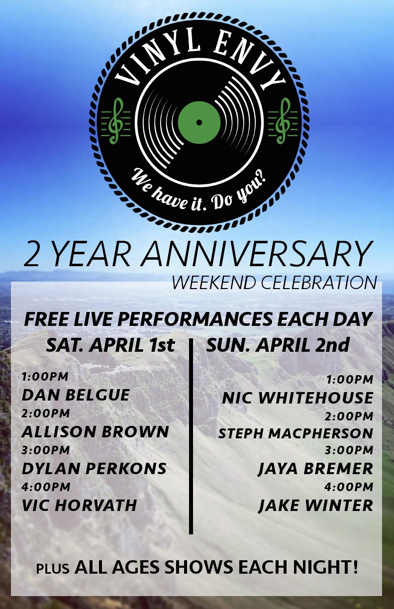 BEL, Allison Brown, Dylan Perkons, Vic Horvath, Nic Whitehouse, Steph Macpherson, Jaya Bremer, Jake Winter @ Vinyl Envy Apr 1 2017 - May 5th @ Vinyl Envy
