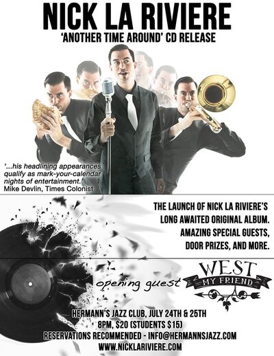 Nick La Riviere Band @ Hermann's Jazz Club Jul 24 2015 - May 8th @ Hermann's Jazz Club