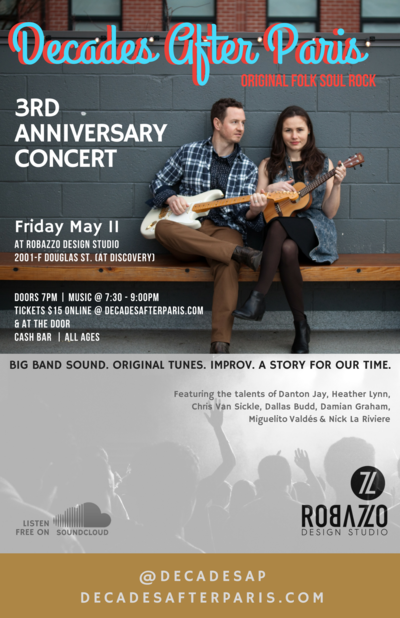 Decades After Paris 3rd Anniversary Show: Decades After Paris @ Studio Robazzo May 11 2018 - May 6th @ Studio Robazzo