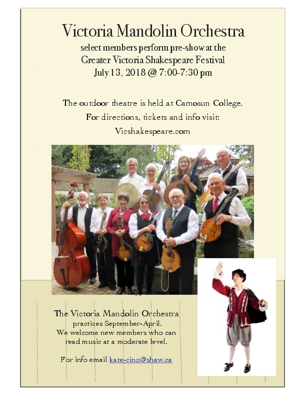  @ The Greater Victoria Shakespeare Festival - Jul 13, 2018
