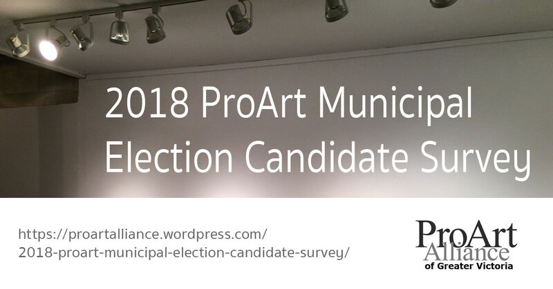 2018 ProArt Municipal Election Candidate Survey @ ProArt website - Oct 08, 2018