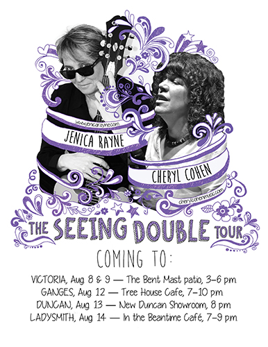 The Seeing Double Tour: Jenica Rayne, Cheryl Cohen @ The Bent Mast Aug 8 2015 - May 1st @ The Bent Mast