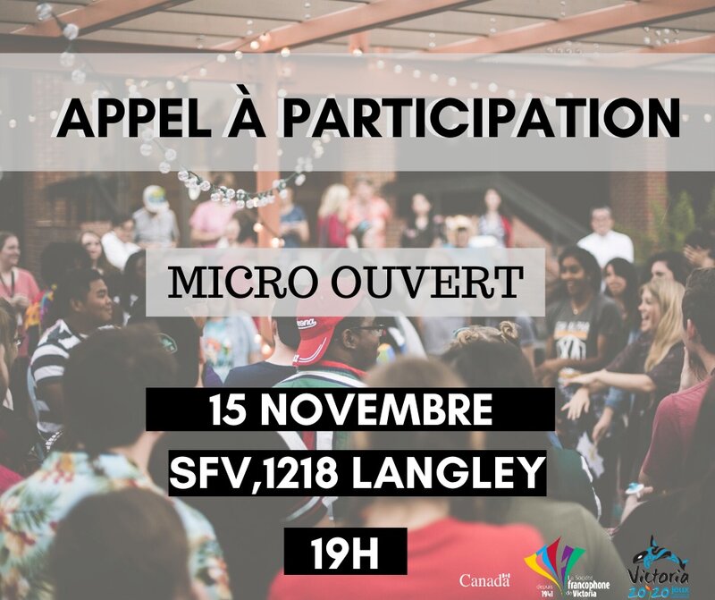 Micro-Ouvert Open Mic @ La Soci&eacute;t&eacute; francophone de Victoria Dec 31 1969 - May 9th @ La Soci&eacute;t&eacute; francophone de Victoria