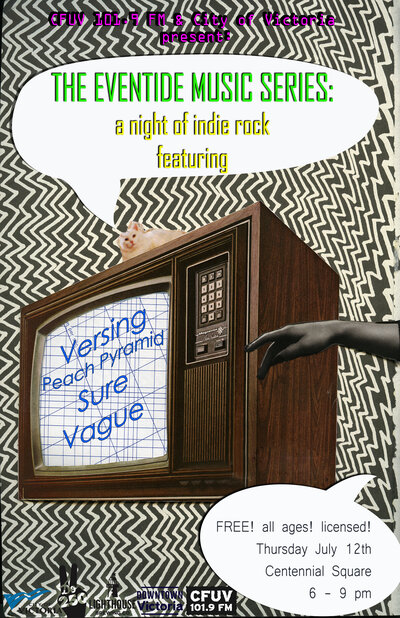 Eventide Music Series: Indie Rock night: Versing  , Peach Pyramid, SURE, Vague @ Centennial Square Jul 12 2018 - May 6th @ Centennial Square