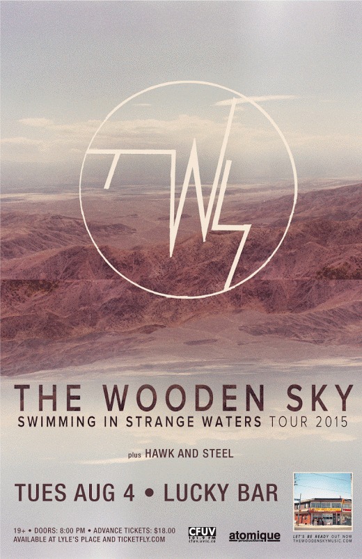 The Wooden Sky, Hawk & Steel @ Lucky Bar Aug 4 2015 - May 8th @ Lucky Bar