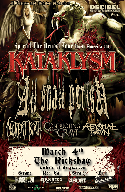 Kataklysm, All Shall Perish, Conducting from the Grave, Abysmal Dawn @ Rickshaw Theatre Mar 4 2011 - May 13th @ Rickshaw Theatre