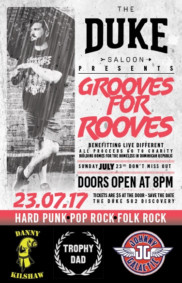 Grooves For Rooves: Danny Kilshaw, johnny galactic, Trophy Dad @ The Duke Saloon Jul 23 2017 - May 5th @ The Duke Saloon