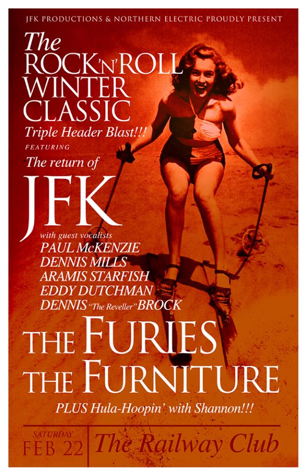 The Rock &lsquo;N&rsquo; Roll Winter Classic Triple Header Blast!: JFK, The Furies, The Furniture @ Railway Club Feb 22 2014 - May 6th @ Railway Club