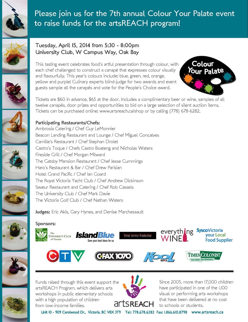 Colour Your Palate @ University Club - Apr 15, 2014