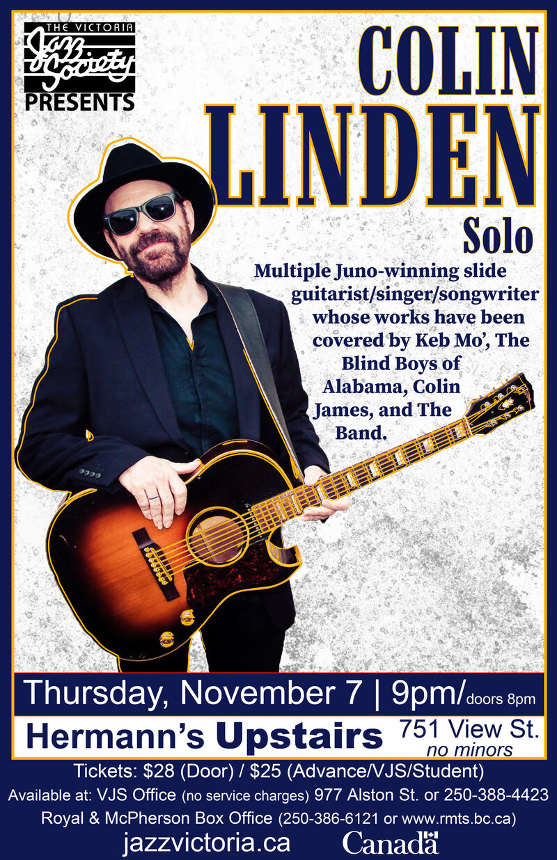 Colin Linden @ Hermann's Upstairs Nov 7 2019 - May 6th @ Hermann's Upstairs