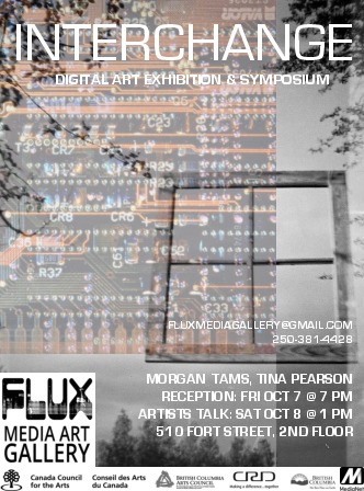 INTERCHANGE: Tina Pearson, Morgan Tams, Scott Amos, David Leach @ Flux Media Gallery Oct 7 2016 - May 17th @ Flux Media Gallery