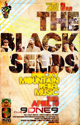 THE BLACK SEEDS RETURN TO CANADA! (VICTORIA SHOW) - ON THE ROAD TO SKA FEST 2012!: The Black Seeds, Rocky Mountain Rebel Music @ Distrikt Apr 10 2012 - May 7th @ Distrikt