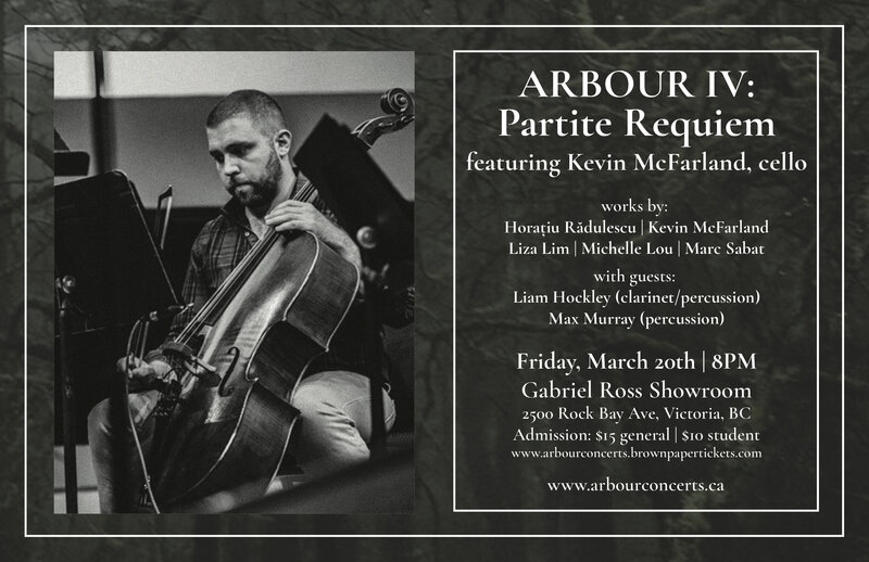 Arbour IV: Partite Requiem: Kevin McFarland, Liam Hockley, Max Murray @ Gabriel Ross Showroom - Mar 20, 2020