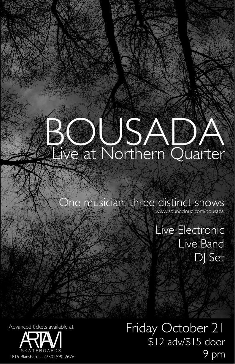BOUSADA @ Northern Quarter Oct 21 2016 - May 11th @ Northern Quarter