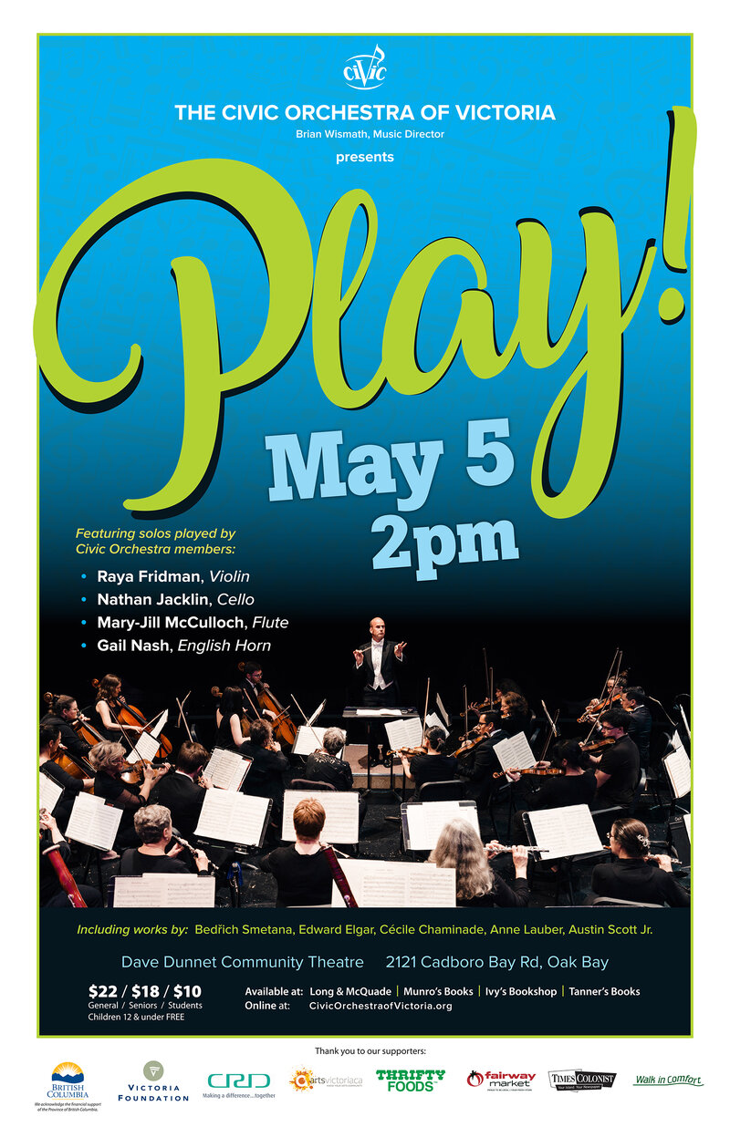 Play! A Spotlight on Civic's Musicians: The Civic Orchestra of Victoria @ Dave Dunnet Theatre May 5 2019 - May 1st @ Dave Dunnet Theatre