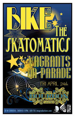 CRAZY DANCE MADNESS! feat.: BIKE, The Skatomatics, Vagrants On Parade @ The Bourbon Apr 24 2009 - May 8th @ The Bourbon