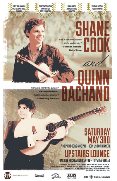 Rip roaring fiddle & guitar: Shane Cook & Quinn Bachand @ Oak Bay Rec Centre - May 03, 2014