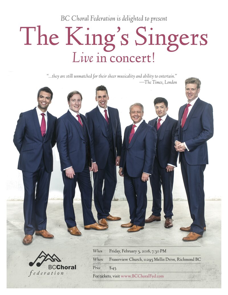 The King's Singers @ Fraserview Church - Feb 05, 2016