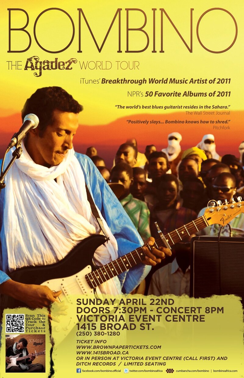 Desert Blues/Rock Phenomenon: Bombino @ Victoria Event Centre - Apr 22, 2012