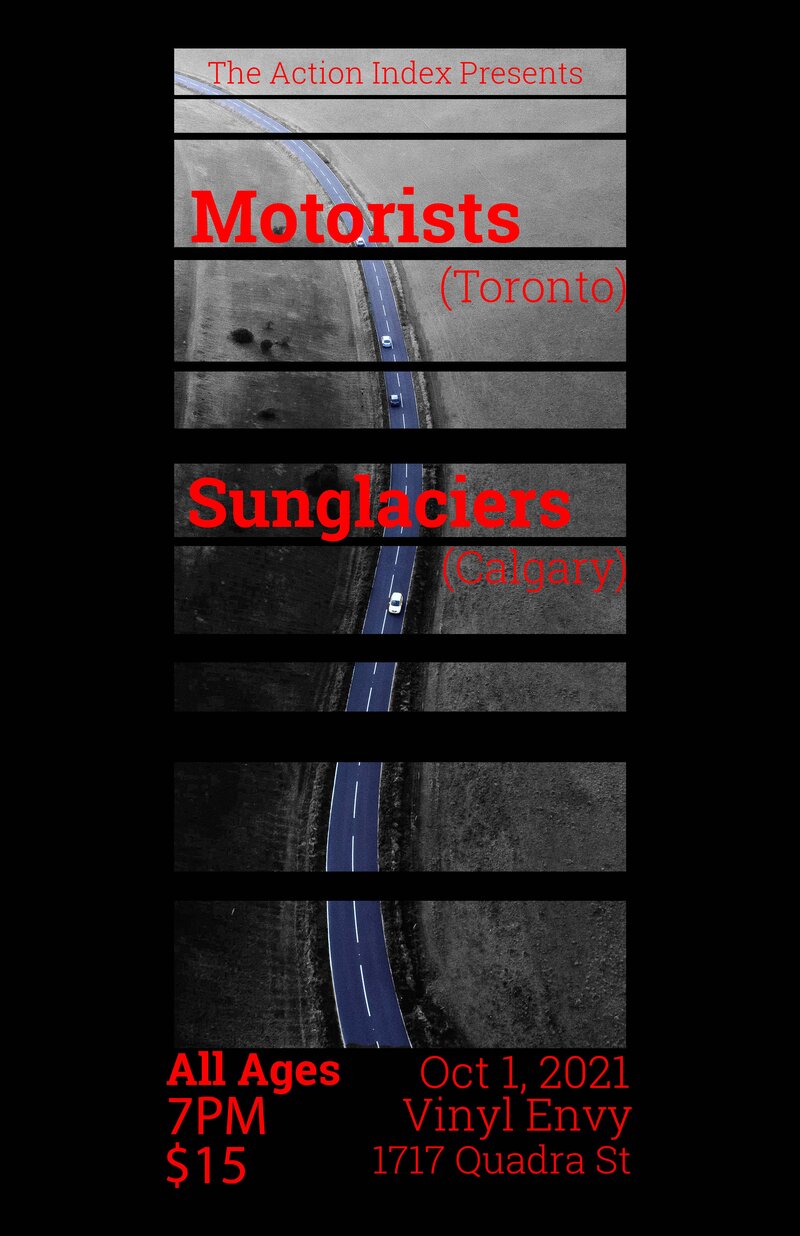 Vinyl Envy & The Action Index Present : Motorists | Sunglaciers - Jun 5th @ Vinyl Envy