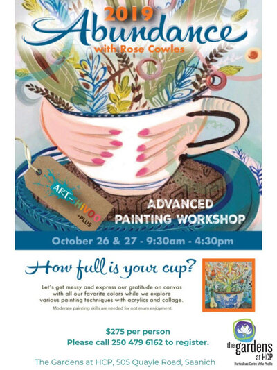 Abundance Painting Workshop: ROSE COWLES @ The Gardens at HCP - Oct 26, 2019