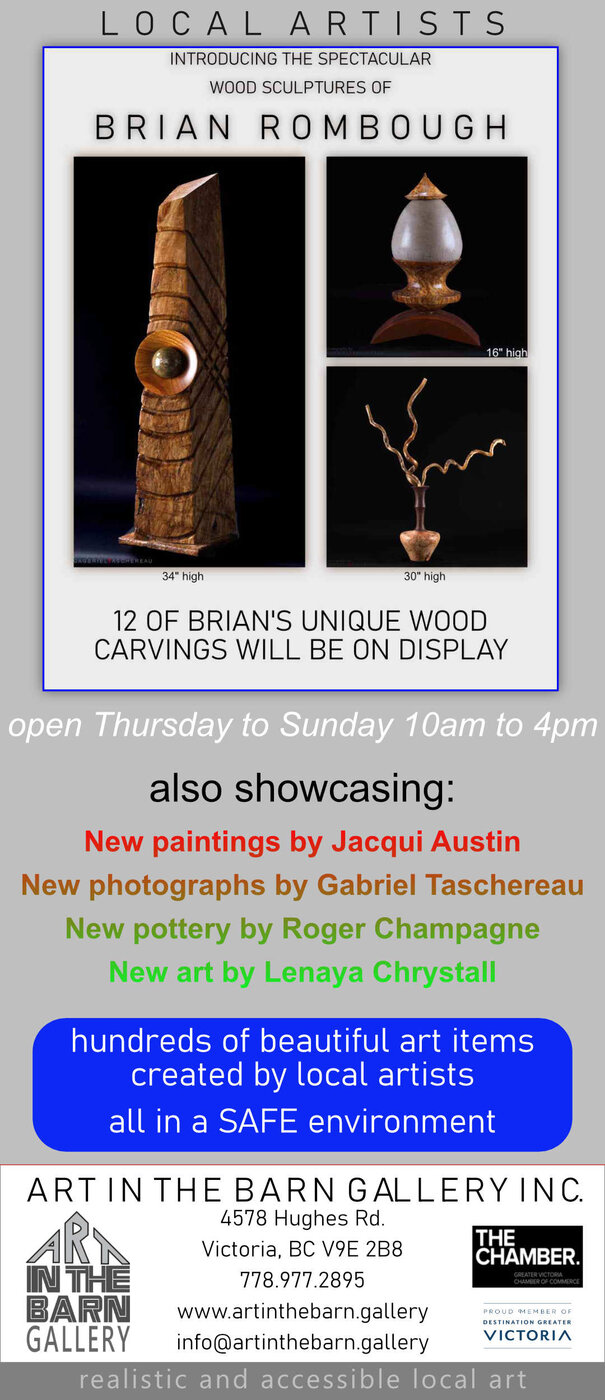 5 Artists Art Show: jacqui austin, Brian Rombough, Gabriel Taschereau, Lenaya Chrystall, Roger Champagne @ Art In The Barn Gallery - Apr 08, 2021
